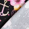 Jersey coton Fleurs de bord de mer | Glitzerpüppi – noir/pourpre,  thumbnail number 4