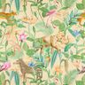 Tissu de décoration Semi-panama Animaux de la jungle – beige/vert,  thumbnail number 1