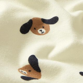 Flanelle coton Têtes de chiens | by Poppy – écru, 