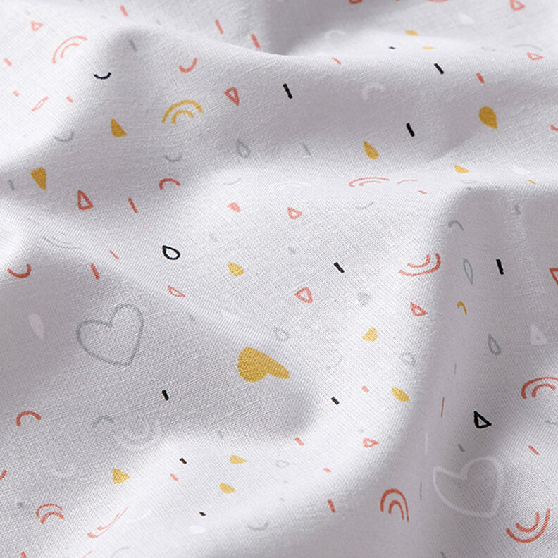 Tissu en coton Cretonne arc en ciel – gris,  image number 2