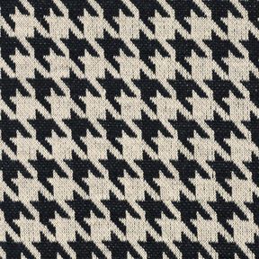 Tissu tricoté pied-de-poule – beige clair/noir, 