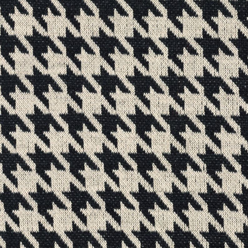 Tissu tricoté pied-de-poule – beige clair/noir,  image number 1