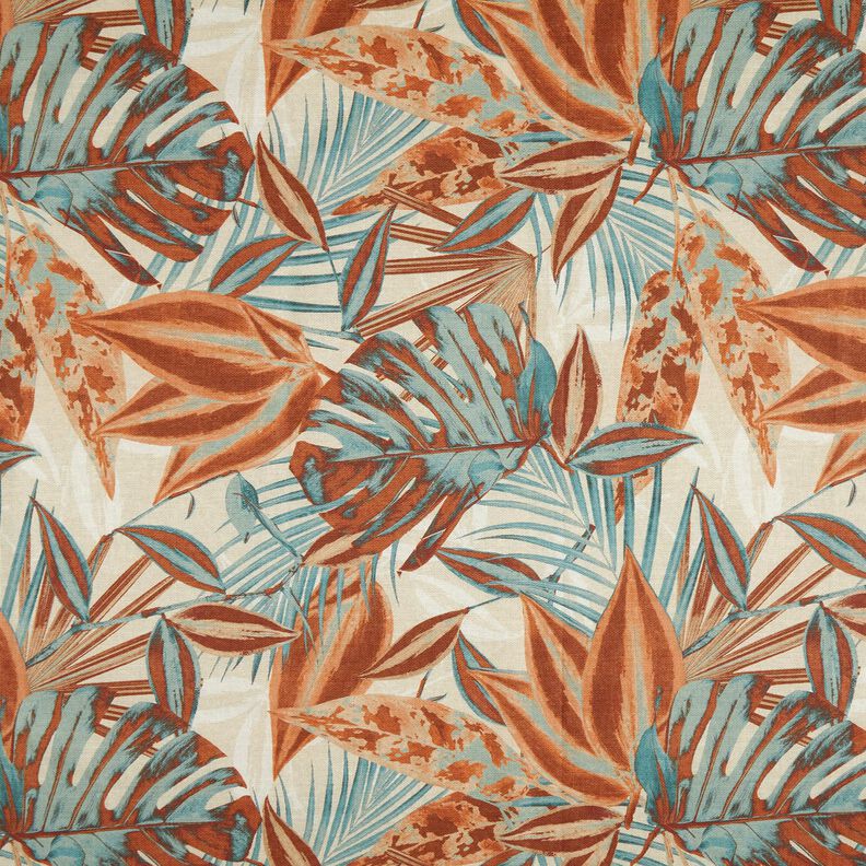 Tissu d’extérieur Canvas große Blätter – nature/terre cuite,  image number 1
