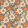Tissu en coton Cretonne Fleurs rétro – orange clair/jaune clair,  thumbnail number 1
