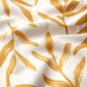 Tissu de décoration Semi-panama Feuilles minimalistes – moutarde/nature,  thumbnail number 2