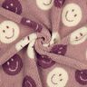Ourson Smileys | Poppy Fabrics – vieux rose foncé/écru,  thumbnail number 3