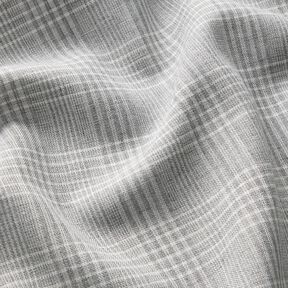 Tissu de coton léger à carreaux – gris clair/blanc, 