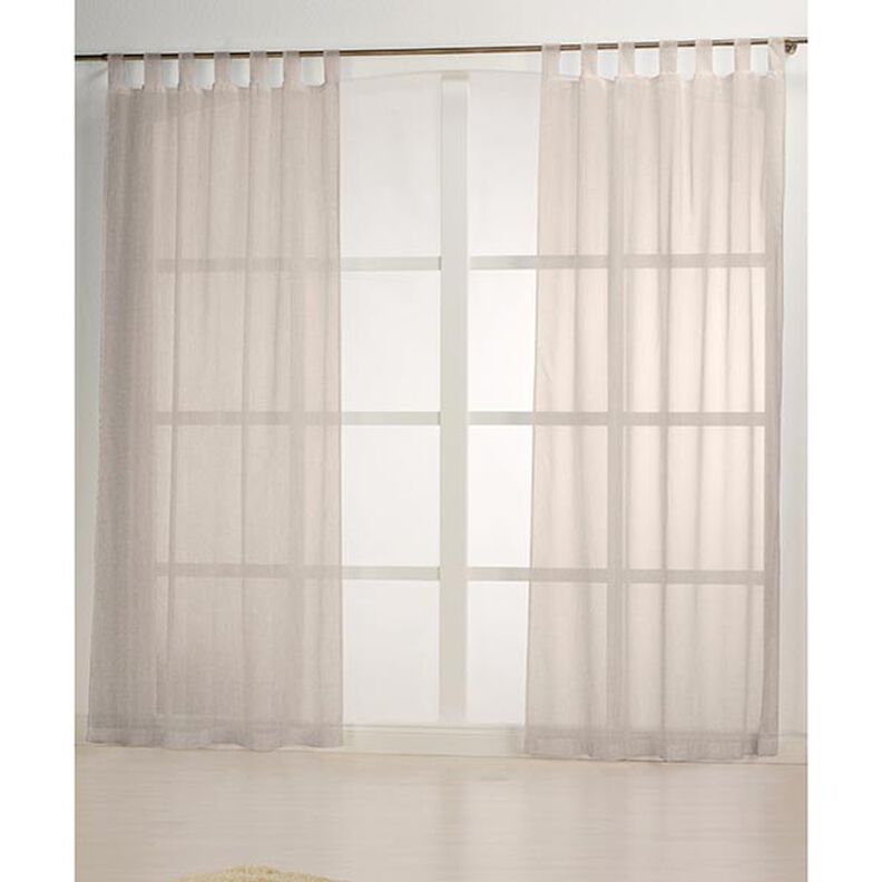 Tissu rideau voile aspect lin 300 cm – sable,  image number 5