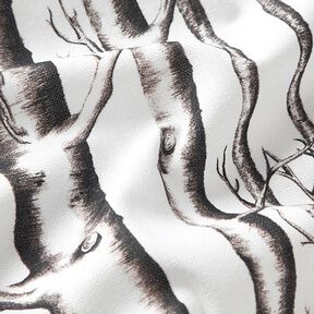 Tissu de décoration Semi-panama troncs d'arbres – écru, 