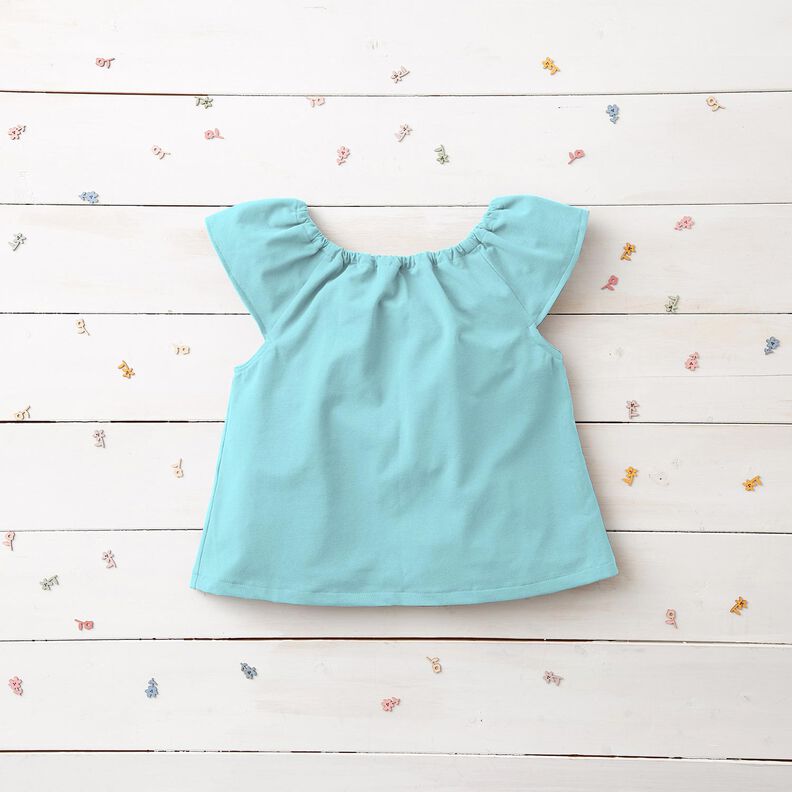 Jersey coton Medium uni – bleu glacier, image number 11