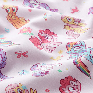 Popeline coton Tissu sous licence My litte Pony dans un jardin | Hasbro – rosé, 