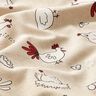 Tissu de décoration Semi-panama poules – nature,  thumbnail number 2