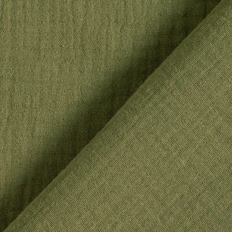 Tissu double gaze de coton – olive,  image number 4