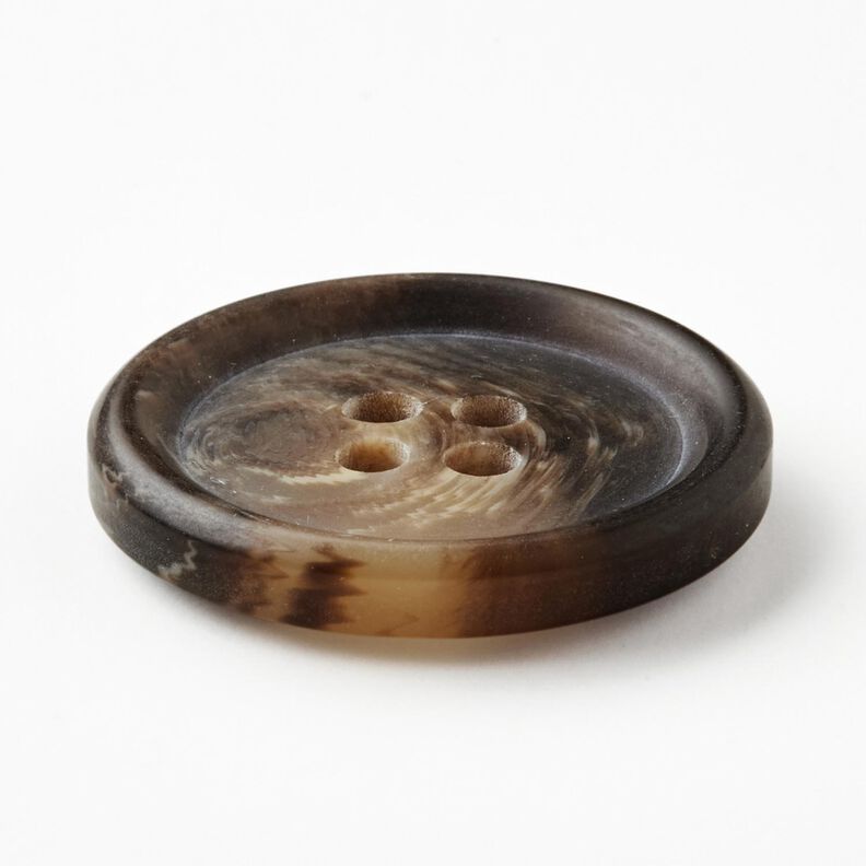 Bouton 4 trous rond   [Ø 25 mm] – marron noir,  image number 2