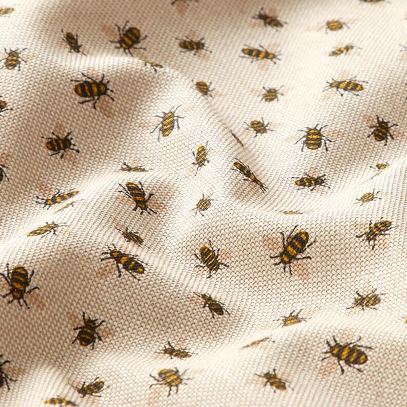 Tissu de décoration Semi-panama Famille d’abeilles – nature,  image number 2