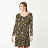 Jersey viscose Petites fleurs – marron foncé/rouge feu,  thumbnail number 6