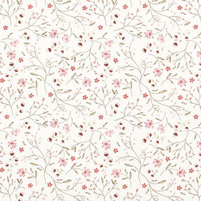 Jersey coton Vrilles de fleurs – écru, 