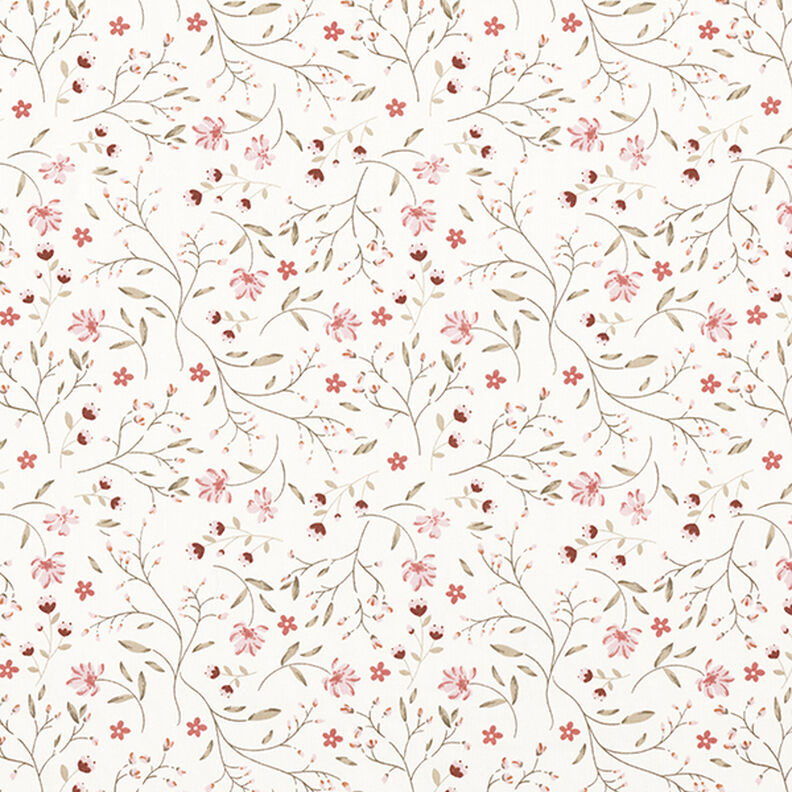 Jersey coton Vrilles de fleurs – écru,  image number 1