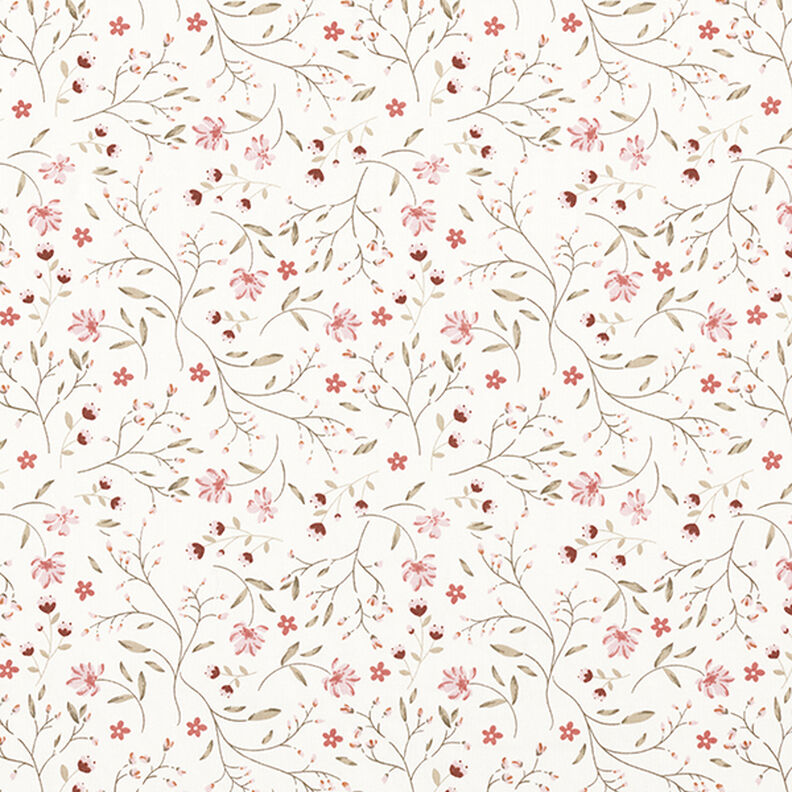Jersey coton Vrilles de fleurs – écru,  image number 1