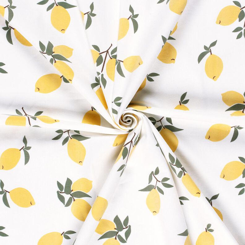 Jersey coton Gros citrons – ivoire/or,  image number 3