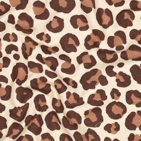 Sweatshirt gratté Léopard | Poppy Fabrics – crème/marron foncé, 