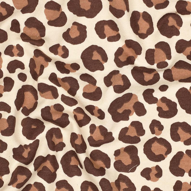 Sweatshirt gratté Léopard | Poppy Fabrics – crème/marron foncé, image number 2