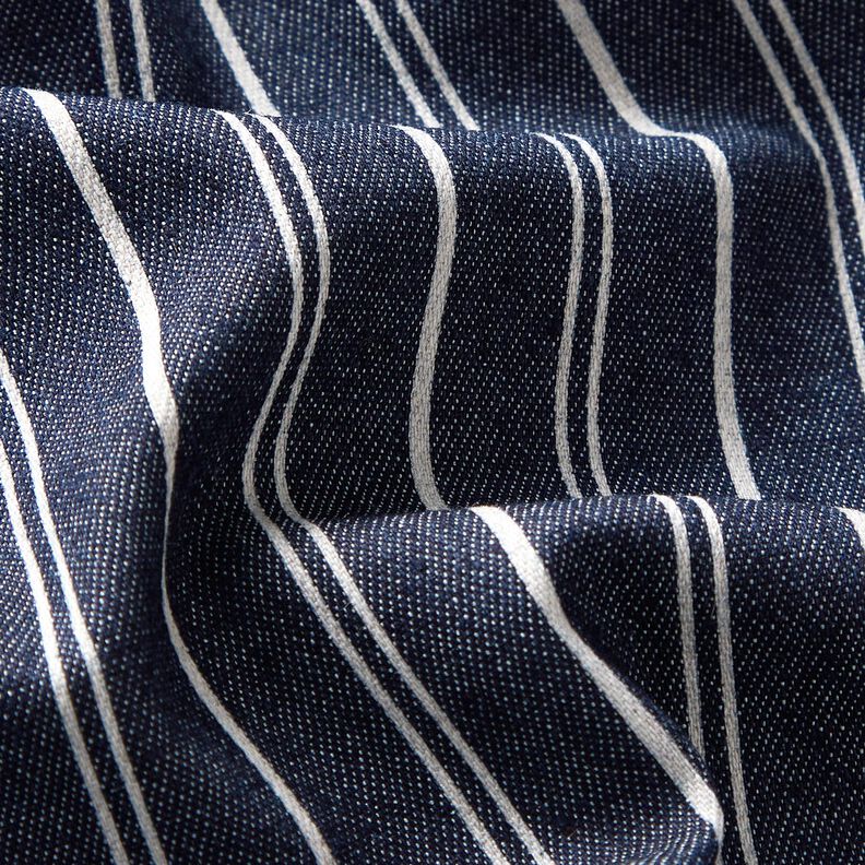 Jean stretch léger Fines rayures – bleu marine,  image number 3