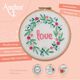 Kit cadre à broder Love,  thumbnail number 1