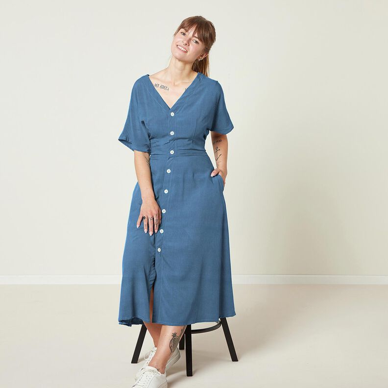 Viscose Stretch Uni &ndash; bleu jean,  image number 8