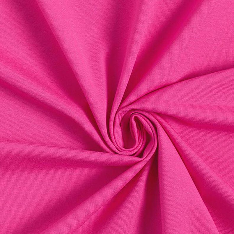 Jersey coton Medium uni – rose intense,  image number 1