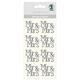 Autocollant design Mr & Mrs [ 8 Pièces ] – argent,  thumbnail number 1