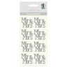 Autocollant design Mr & Mrs [ 8 Pièces ] – argent métallique,  thumbnail number 1
