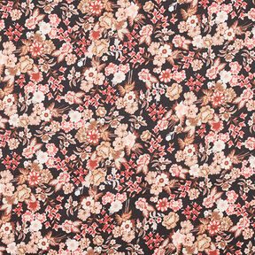 Satin Jolies fleurs – noir, 