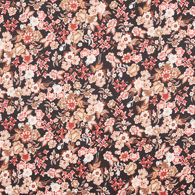 Satin Jolies fleurs – noir,  image number 1