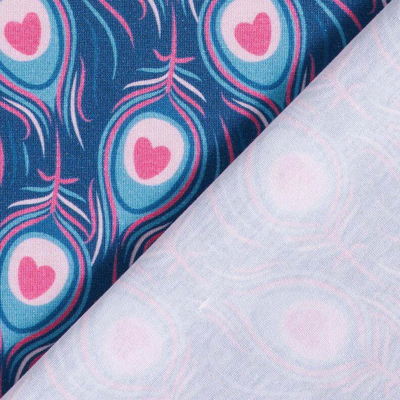 Jersey coton Pavo | Stoff&Liebe – bleu roi/rose intense,  image number 4