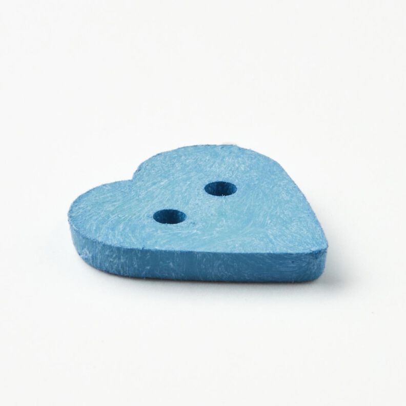 Bouton coeur [Ø 15 mm] – bleu brillant,  image number 3