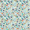Tissu en coton Cretonne Petites fleurs dispersées – pétrole/blanc,  thumbnail number 1
