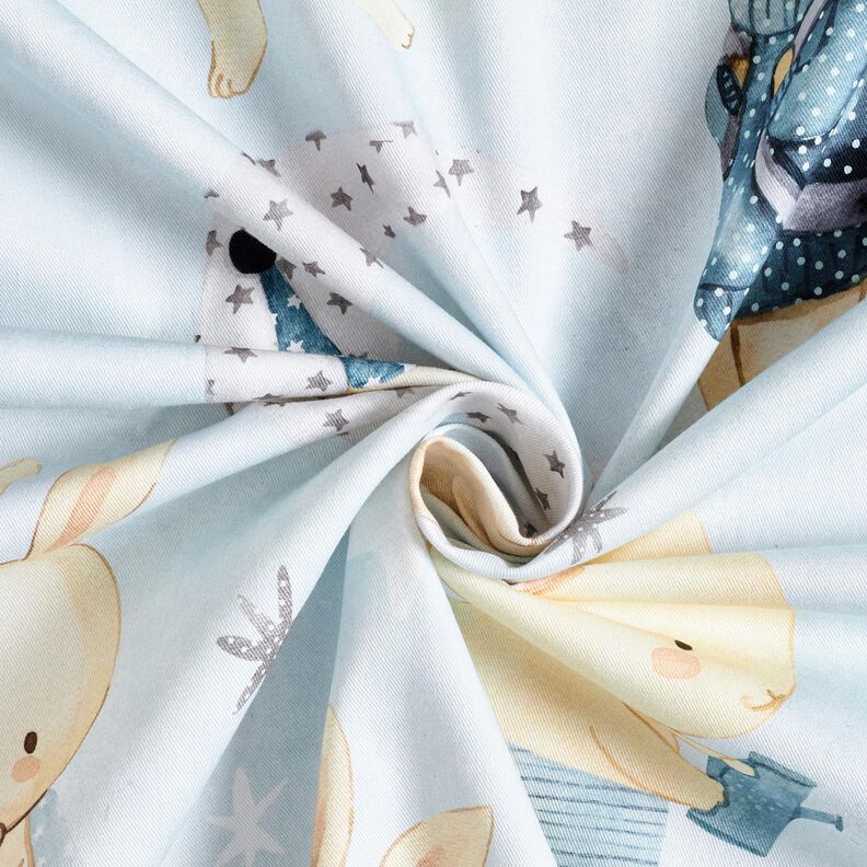 Tissu de décoration Sergé coton Lapin au pays des rêves Impression numérique – bleu bébé/bleu jean, image number 3