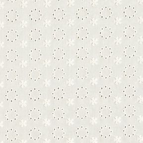 Batiste de coton Dentelle brodée Couronnes de fleurs – écru, 