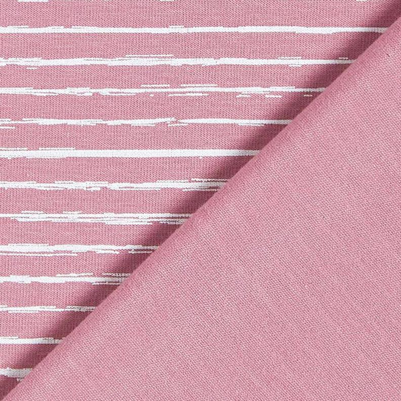 Jersey coton Bandes de gribouillage – vieux rose,  image number 4