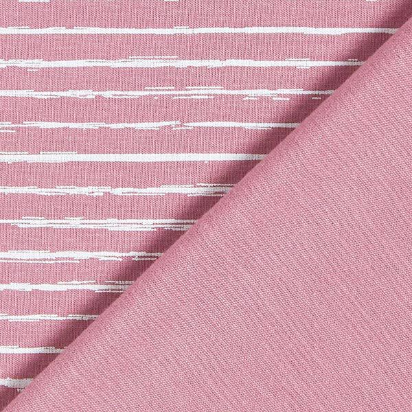 Jersey coton Bandes de gribouillage – vieux rose,  image number 4