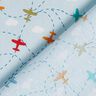 Popeline coton Avions dans le ciel – bleu clair,  thumbnail number 4