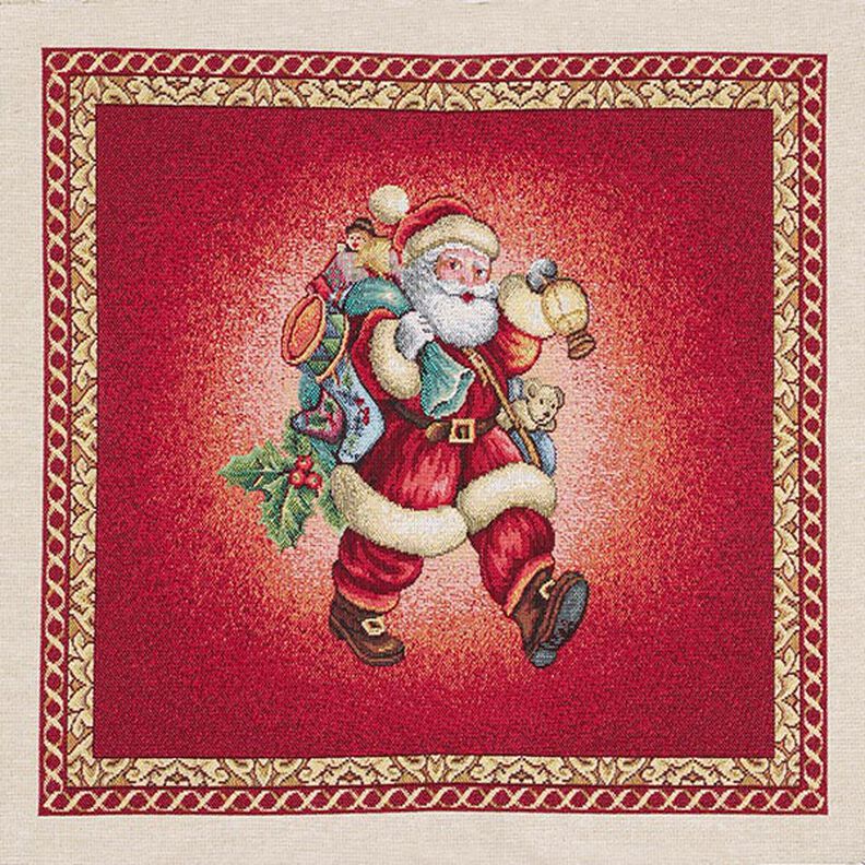 Tissu de décoration pièce Gobelin Père Noël – carmin, image number 1
