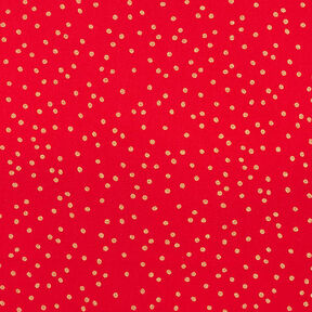 Tissu en coton Popeline Petits points – rouge/or, 