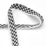 Biais Vichy à carreaux avec bordure au crochet [20 mm] – noir,  thumbnail number 1