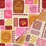 Popeline coton patchwork | Poppy Fabrics – crème/rouge foncé,  thumbnail number 4