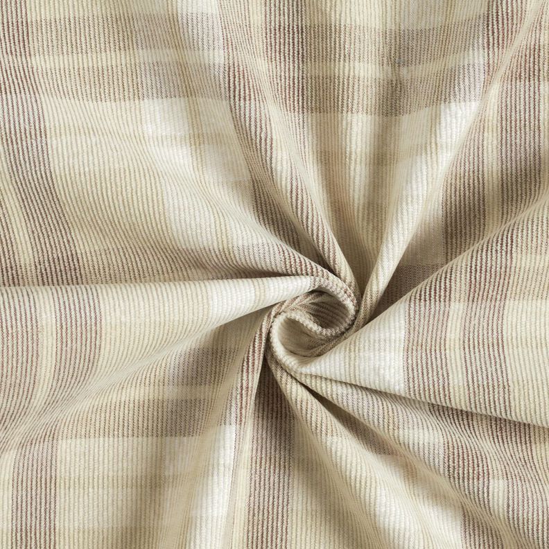 Tartan en velours côtelé – noix de cajou,  image number 4