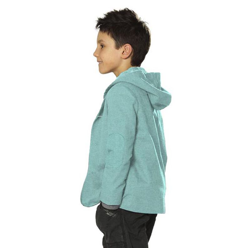 French Terry chiné fin – vert/gris,  image number 4