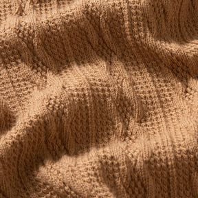 Tissu maille Torsades – brun faon, 