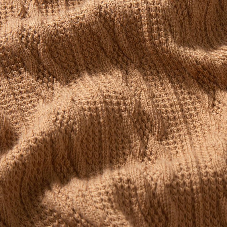 Tissu maille Torsades – brun faon, image number 2